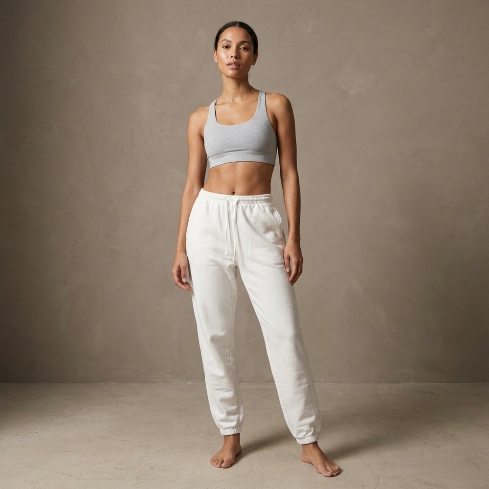 VINCE Womens White 100 Cotton Jogger Sweatpants Comfort Everyday Versatile Sleek